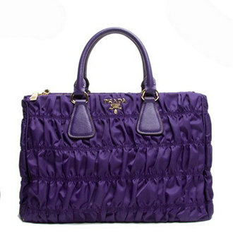 2014 Prada gaufre nylon fabric tote bag BN2390 purple - Click Image to Close